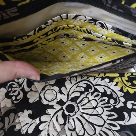 Vera Bradley Retired Black and Yellow Floral Travel Bag - Picture 12 of 12